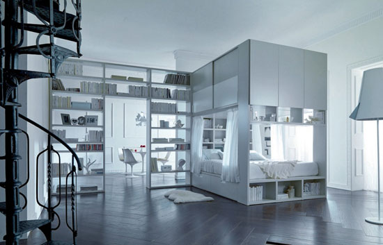 創意生活家具:與臥床融為一體的衣帽間 創意生活家具:與臥床融為一體的衣帽間