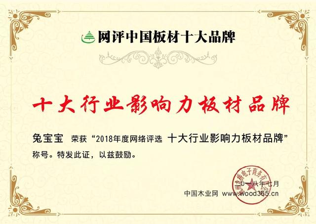 品牌發展|兔寶寶——十大行業影響力板材品牌 品牌發展|兔寶寶——十大行業影響力板材品牌